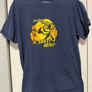 Navy Crash Bandicoot Graphic T-Shirt